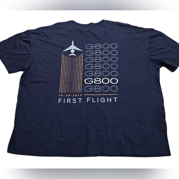 Gulfstream G800 First Flight 6-28-22 Aviation Aircraft Avionics Mach T-Shirt 4XL - Picture 6 of 6
